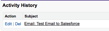 Email Activity History