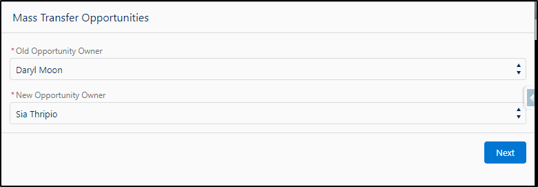 Screen Flows - Transfer All Open Opportunities from User 1 to User 2