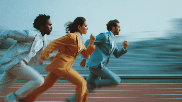People running